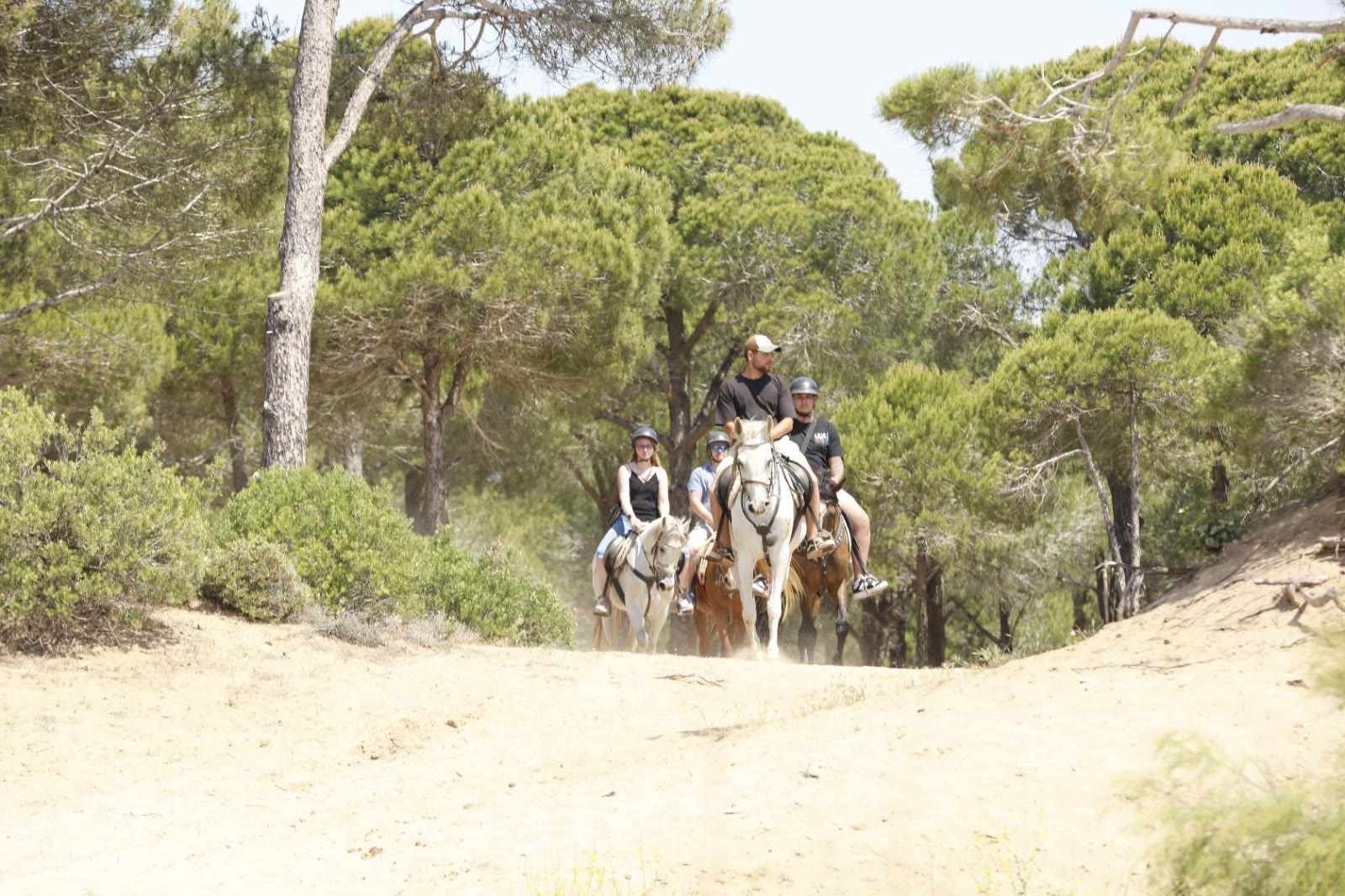 A group of riders on a longer journey